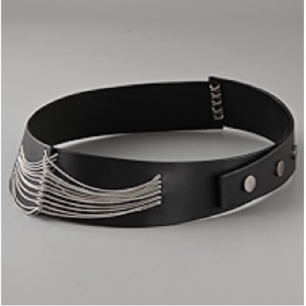 Brand New Ports 1961 Chain Embellished Belt Black Small